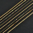 Gold 18k Gold Plated Stainless Steel Necklace Chain Gold And Silver DIY Handmade Chain Wholesale