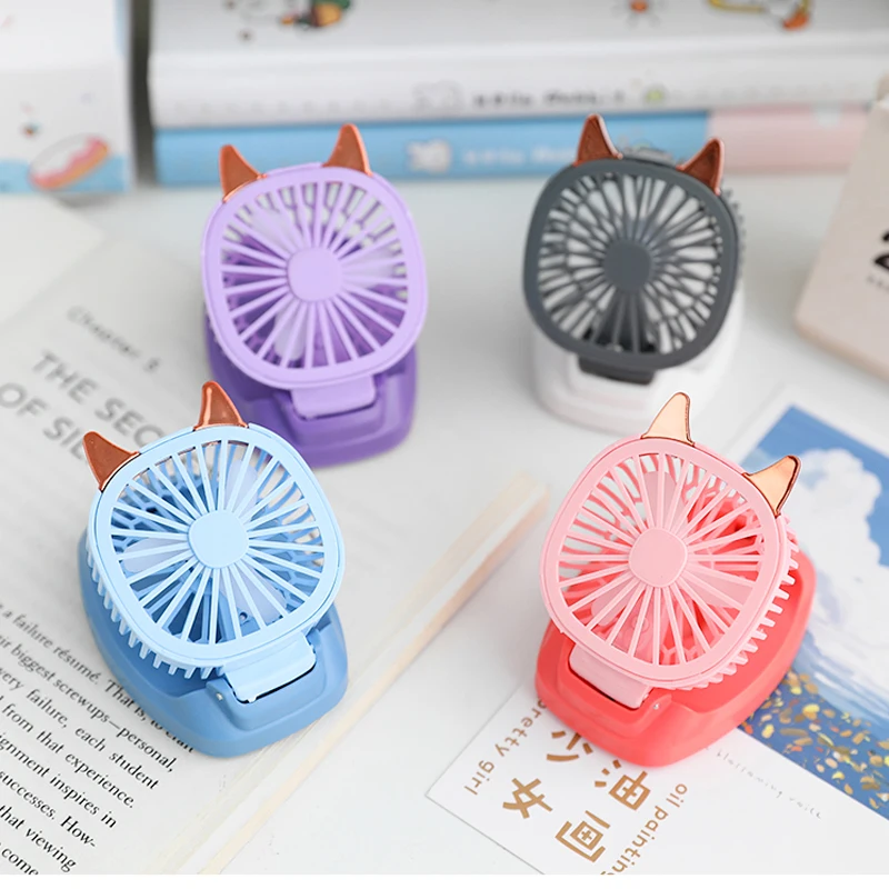 Hot Sale Fans Cooling Mini Portable Space Cat Mini Watch Fan With LED Light Wearable Fan