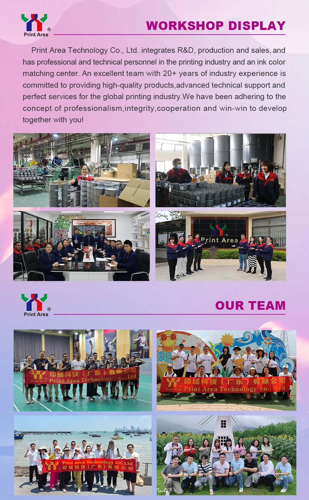 Magenta Sublimation Ink for Offset Printing with 180-220 Degree Transfer Temperature and 70-110 Gram Paper Weight for Small Color Difference