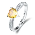 Jewelry Merryshine Hot Selling Jewelry 925 Sterling Silver Open Adjustable Heart Birthstones Rings