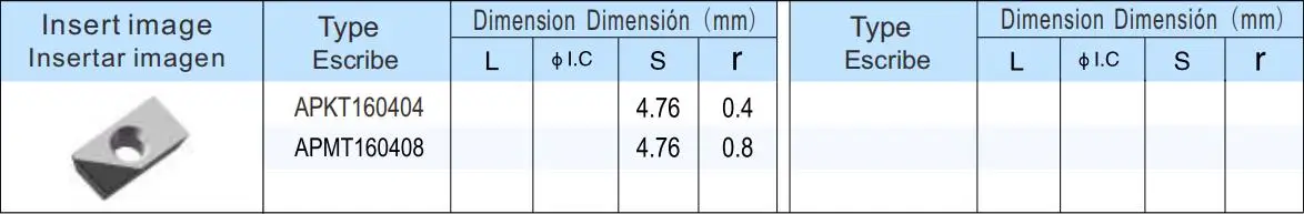 CBN Inserts PCD Milling Inserts Apkt160404 Apkt160408(图10)