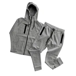 Wholesale Men's Sportswear Zipper Hoodie And Jogger 2 Piece Set Custom Tracksuit For Men Jogging Suit