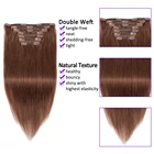 Hair Machine Clip In Human Hair Extensions 70-100g 7Pcs/set Machine Made Remy Hair Natural Hair