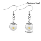Earrings Handmade Real Mustard Seed Epoxy Ball Earrings Drop Earrings For Women Christian Faith Jewelry Gift