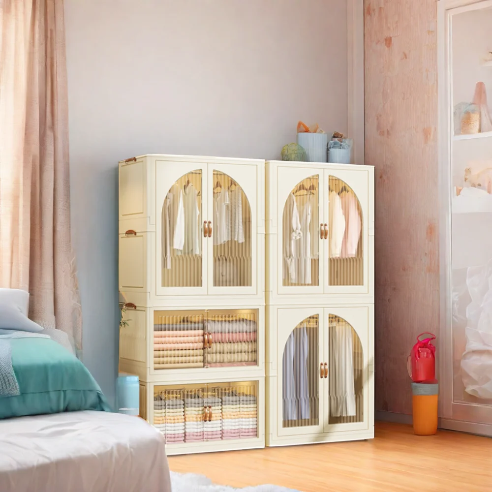 Modern Style Portable Plastic Foldable Wardrobes Living Room Furniture for Bedroom Use Home Furniture Closet