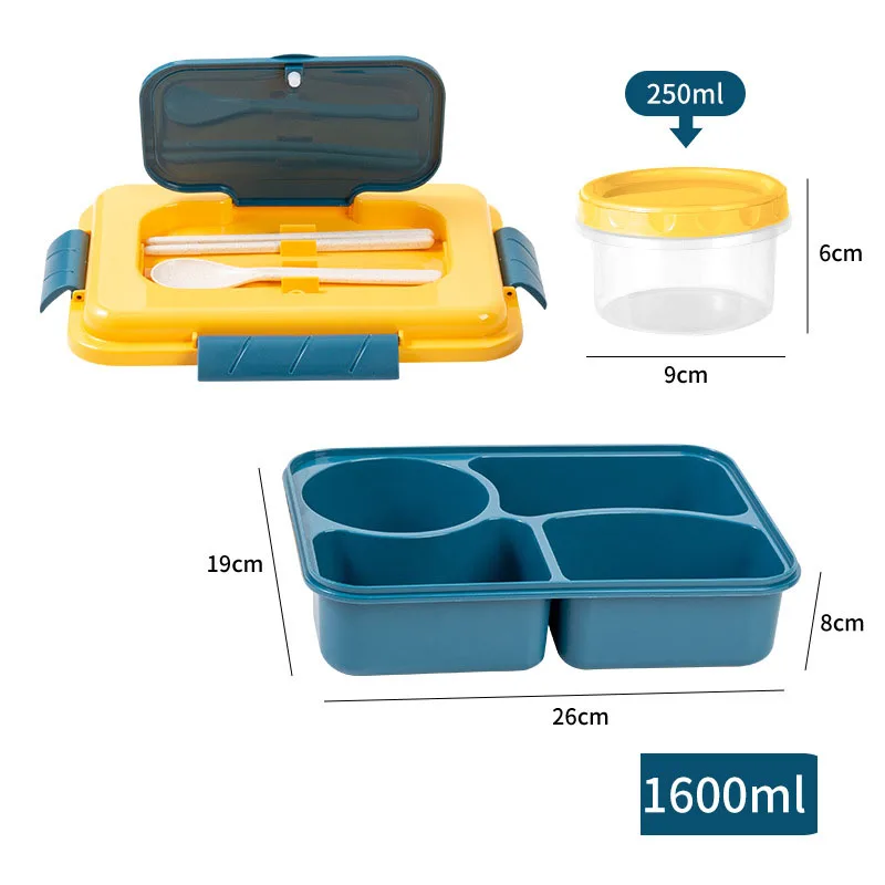 Customized Bento Box Lunch With Printing Microwave Safe Reusable Plastic Tiffin Box Kids 4 And 5 Compartments Plastic Bento Box