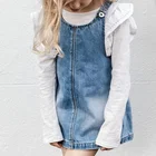Fashion Girls Kid Fashion New Products Girls Jean Dresses Sleeveless Light Blue Baby Girls Denim Dress