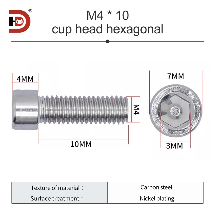 Aluminum Profile Accessories, Stainless Steel Fastening Bolts, Half Round Head Hexagon Socket Screws M5M6M8 Bolts M5-M6-M8 factory