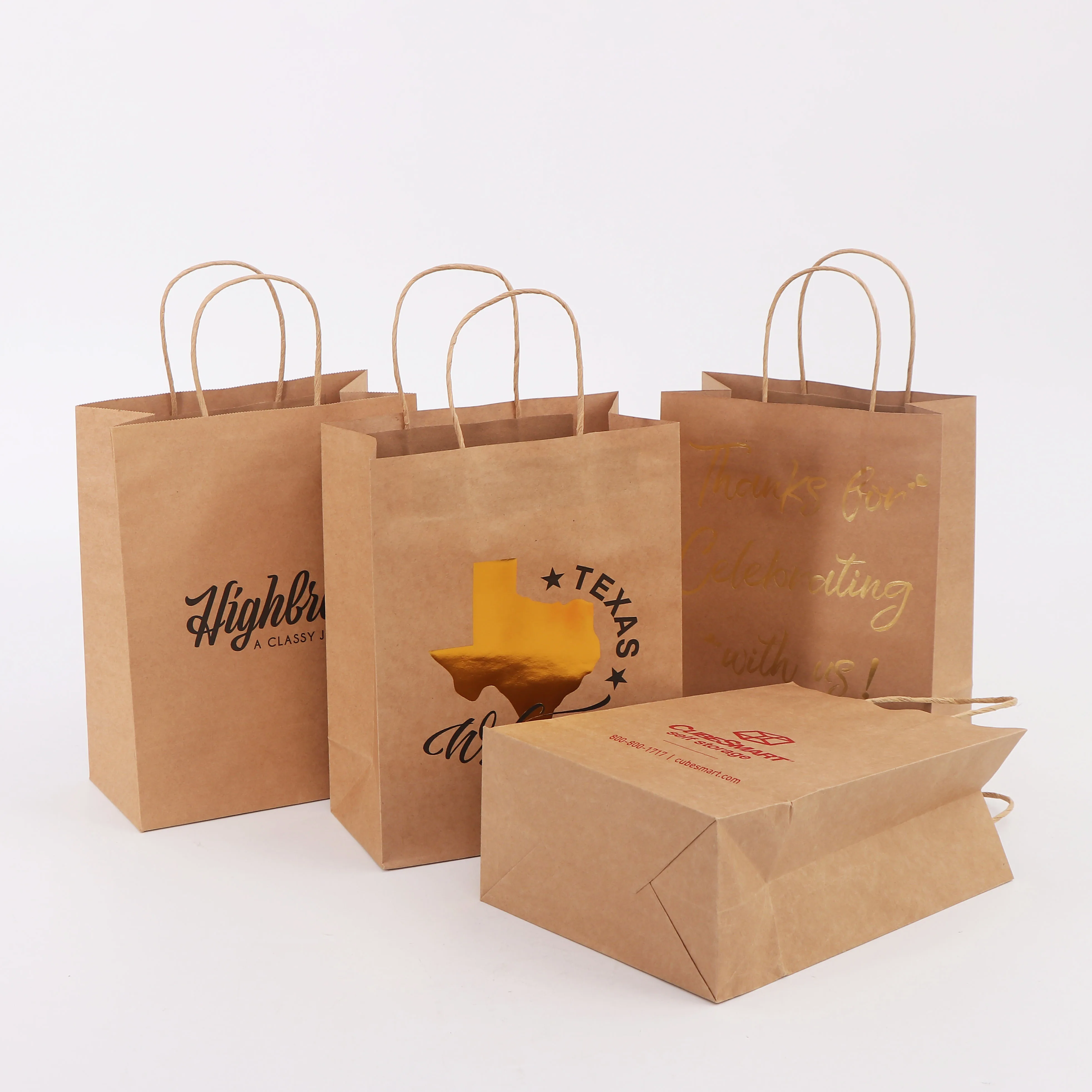 New Design Kraft Paper Bag Custom Kraft Paper Bags With Logo Kraft