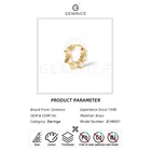 Gold Diamond Earrings Earrings Gemnel High Quality 14k Gold Spine Huggie Pearl Diamond Heart Hoop Earrings