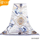 Printed Scarf Printed Scarf Custom New Design Fashion Printed 100% Polyester 90*90CM Scarf For Women