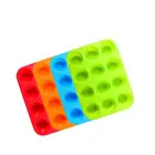 12 Cup Nonstick Silicone Heat Resistant Microwave Safe Silicone Cup Cake Baking Mold