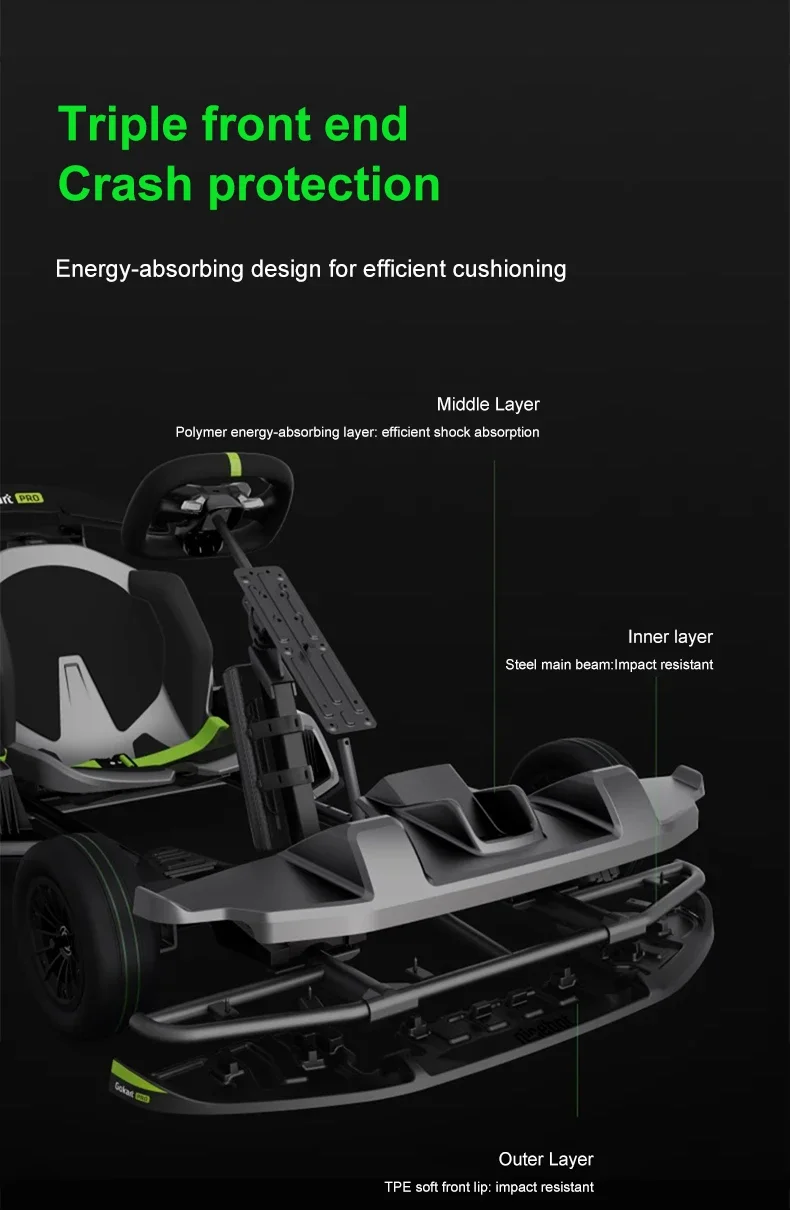 2024 Nine Bot Original Go Kart Pro 2 Gokarts 432Wh Battery Top Speed 43km/h Wholesale Electric Go Kart