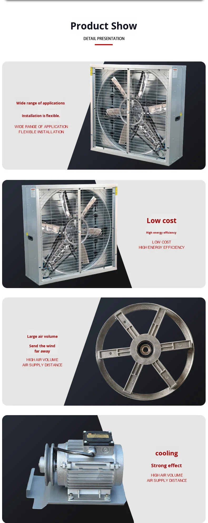 Pressure Industrial Exhaust Fan, Stainless, Steel, 380V, Axial - detail 10
