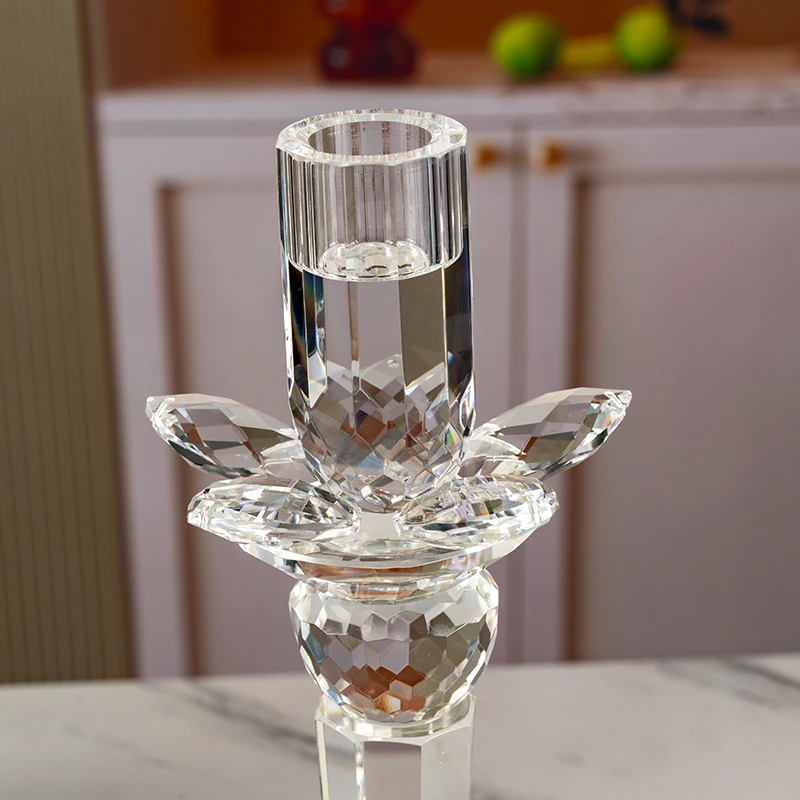 product small bridge lotus pillar candle holder elegant high end wedding furniture decoration candle holder-7