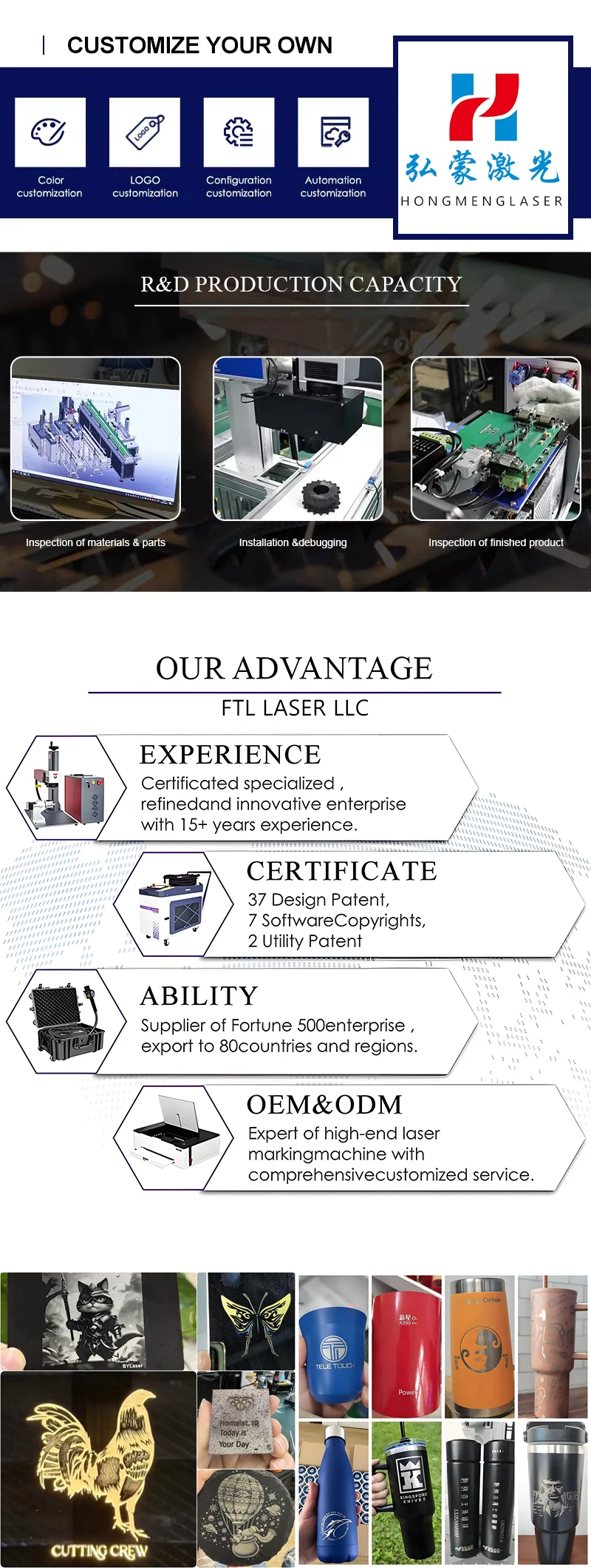 100W & 200W Split Mopa Fiber Laser Engraver & Marking Machines Glass & Gemstone CNC Machine Suitcase Supports AI DXF PLT Formats