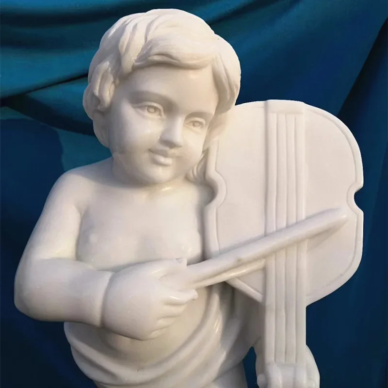 product cemetery angel statuestone carving figure western children sculpture customized angels statue marble-2