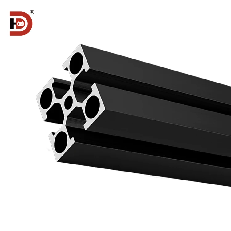 Industrial Extruded Black Aluminum Profile 3030 Aluminum Alloy Profile 3030 Equipment Frame Profile factory