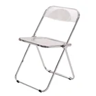 Many Colors Transparent Clear Sillas White Outdoor Foldable Plastic Folding Chair Wedding