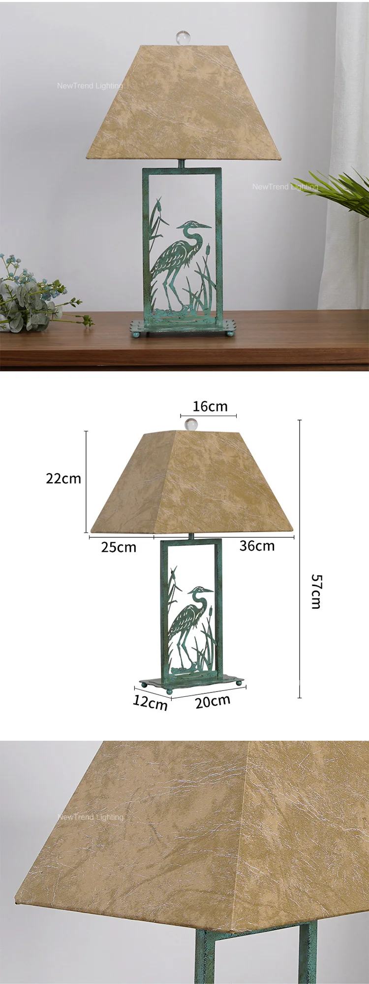 tr0021 classical style indoor decoration restaurant hotel room chinese style crane vintage led table lamp-1