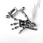 Steel Piercing 1 Pcs Stainless Steel Skull Earrings Unisex Ear Piercing Jewelry