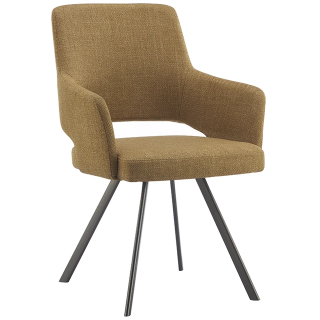 Danish Chair Restaurant Fabric Modern European Metal New Design Furniture  Soft Luxury French Swivel Dining Room Chairs