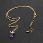 Amethyst Pearl Necklace Amethyst Flower Shape Pearl 18K Gold Mori Sweet Temperament Lady Pendant Necklace