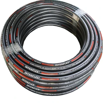OEM High Pressure Wire Braided SAE100 R2 Black Hydraulic Oil Rubber Delivery Hose Pipe
