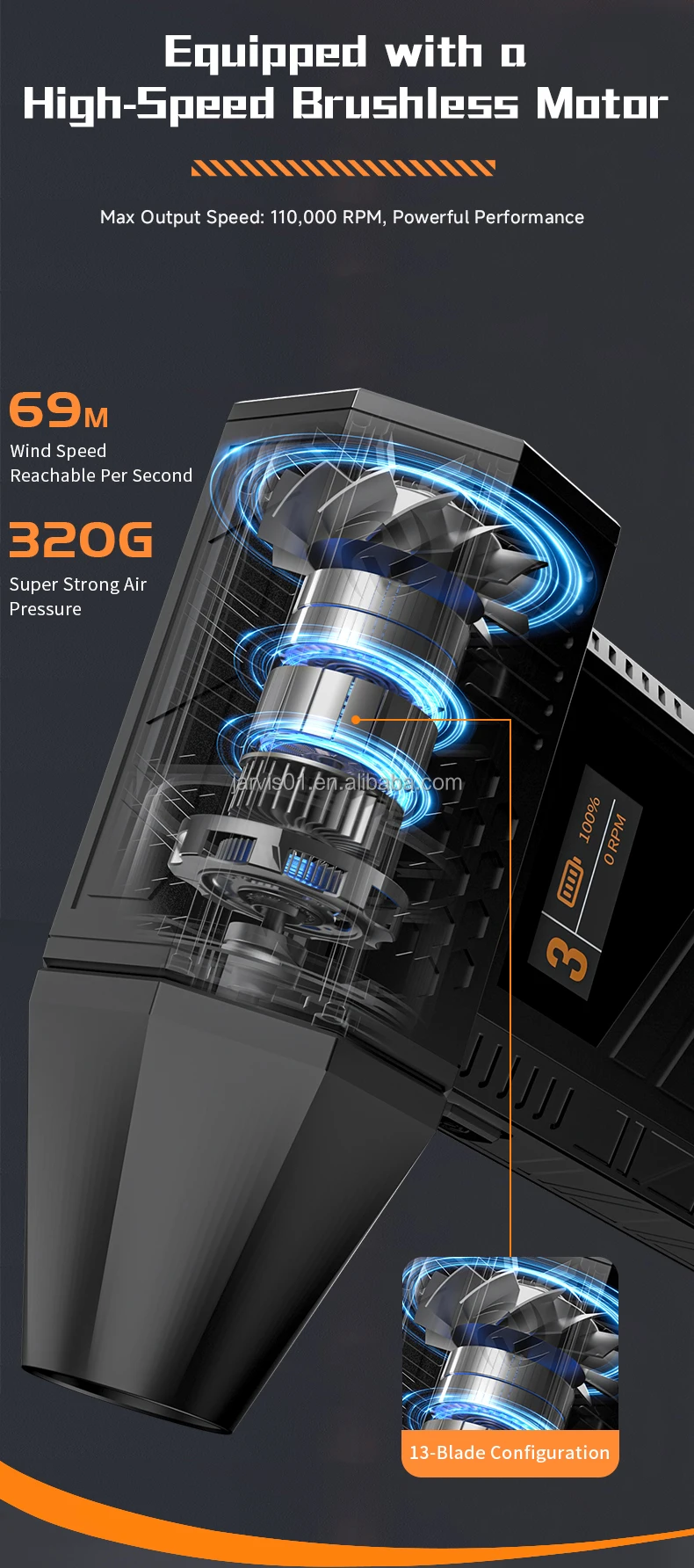 Magnet Cleaner Air Blower, Electric, ABS+PC - detail 10