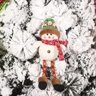 Christmas Ornaments With LED Light Xmas Tree Hanging Long Leg Plush Stuffed Doll Pendants