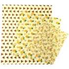 Food Cheap Custom Private Label Biodegradable Eco Friendly Organic Reusable Beeswax Food Wrap Set For 4 Piece
