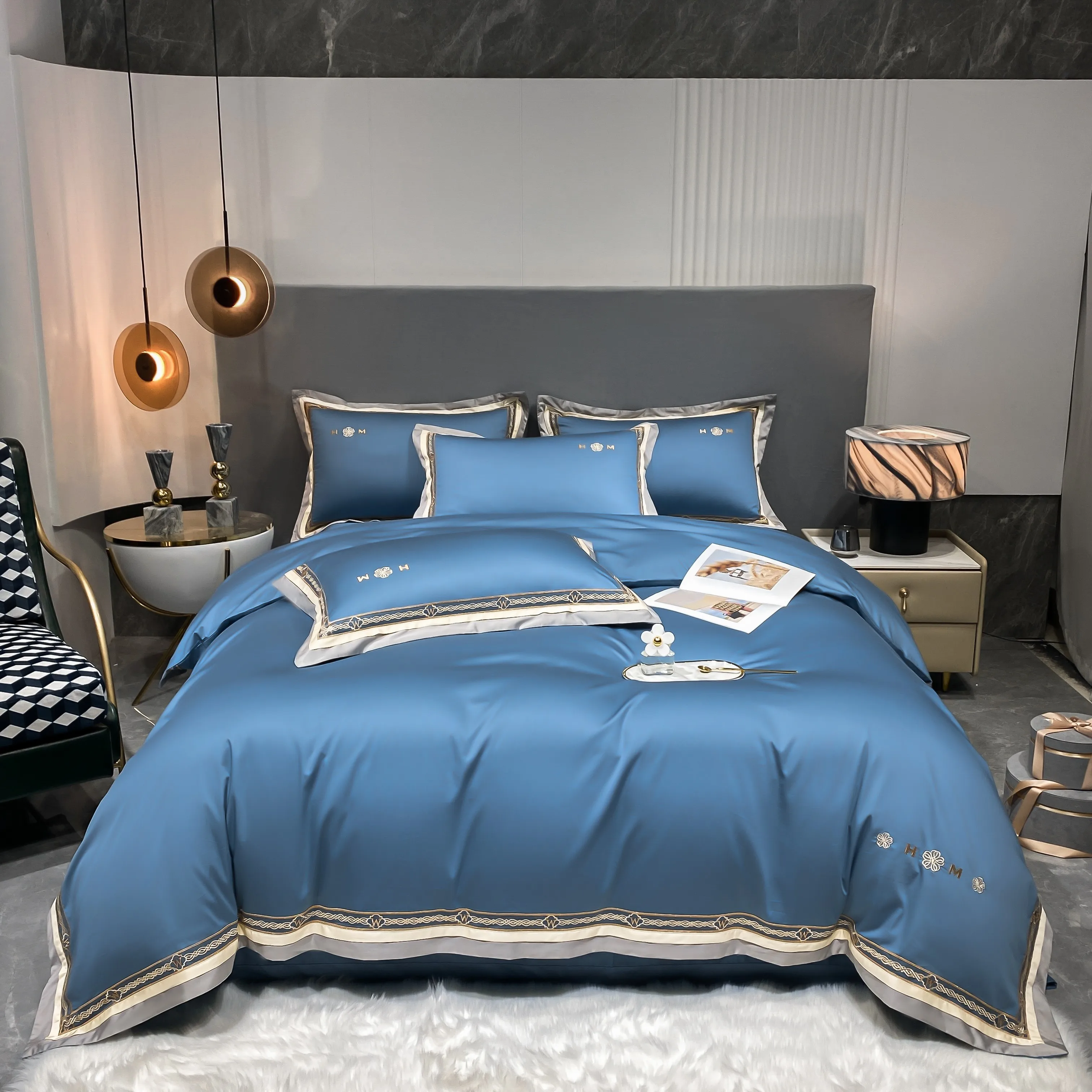 100% Cotton Soild Colors Comforter Sets 