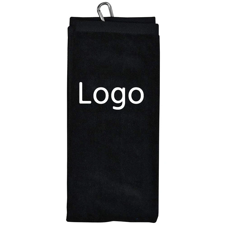 Hot Sale Super Soft Custom Embroidery Logo Printed Triple Fold Cotton Golf Towel