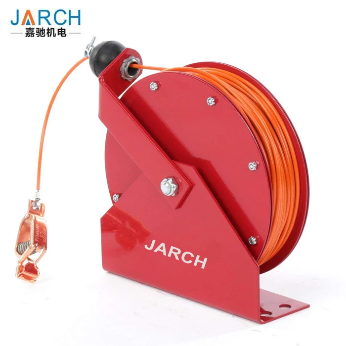 Retractable Static Grounding Cable Reel M Meter Manual Hand Rewind