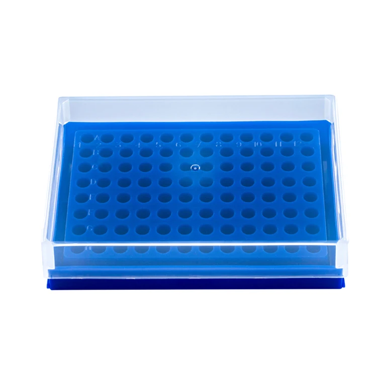 ZHIBANG 96 Well PCR Tube Rack für 0,2 ml Micro Tube 2 Stück blau 