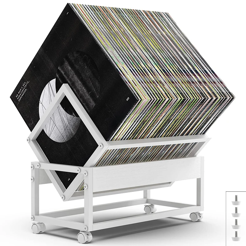 Wholesale simple vinyl record storage rack CD display rack metal record storage holder