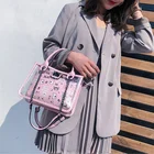 Women 2021Chain Bag New Transparent Jelly Lady Bags Shoulder Diamond Pattern Handbags
