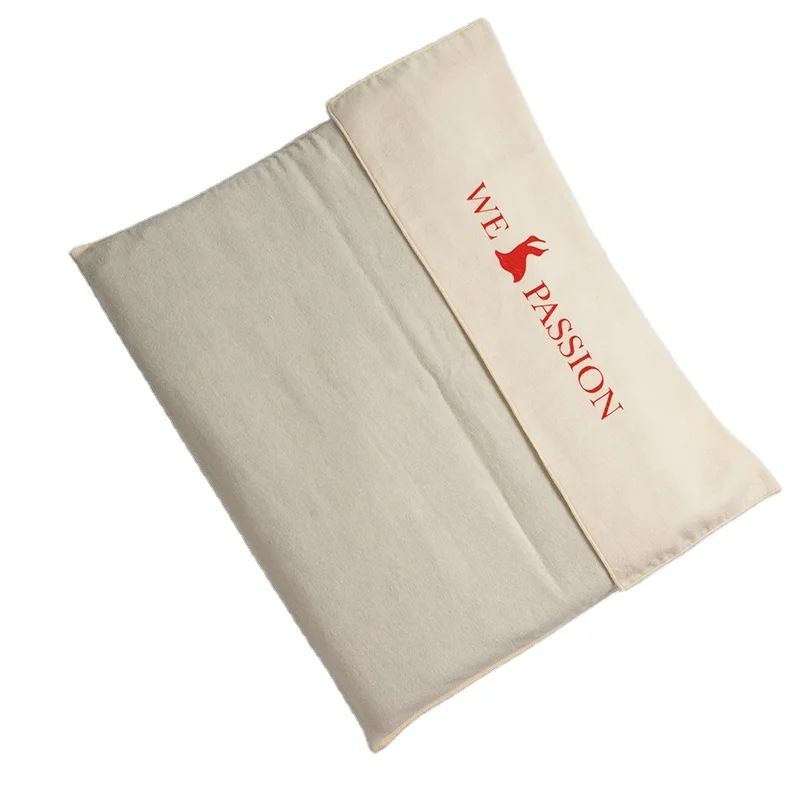Custom Logo Printed Cotton Flannel Envelope Dust Bag For Handbag