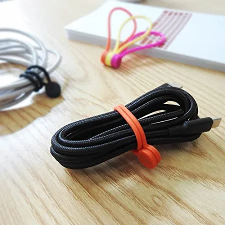 Silicone Magnetic Cable Ties  Magnet Twist Ties Reusable Cord Clips for Bundling, Holding Cable Wire Cord to Fridge Home Car