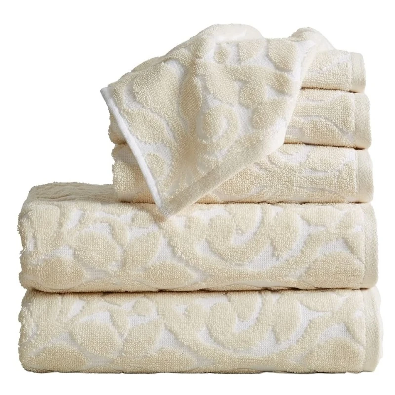 Customized woven jacquard bathroom towels cotton embossed towel