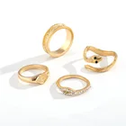 Snake Ring Simple Fashion Irregular Snake Joint Ring Retro Personality Fashion Ring Set