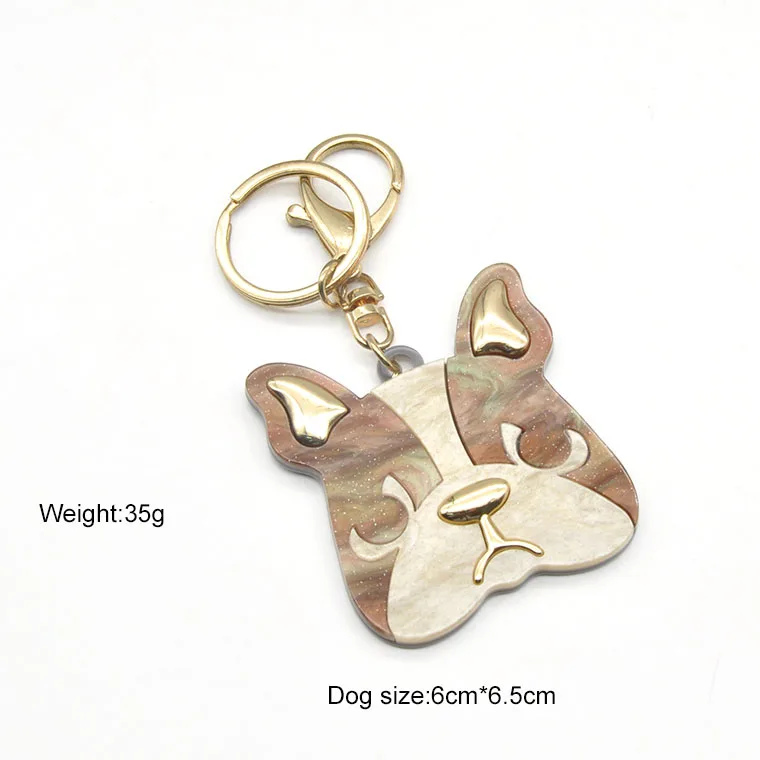 Manufacturer laser cut gold filled stainless steel dog jewelry acrylic  keychain