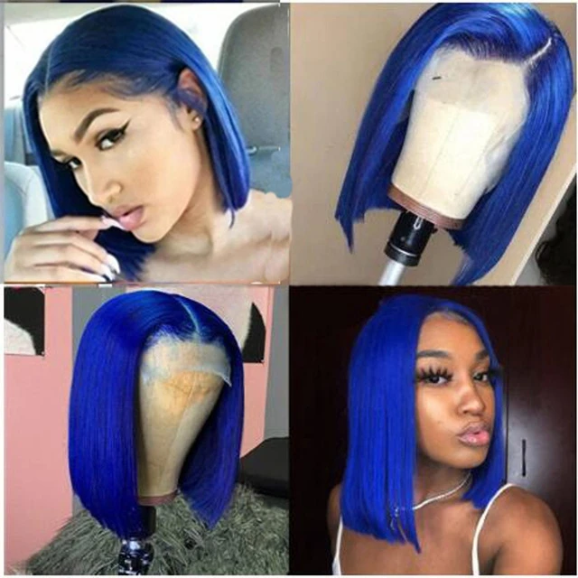 Cheap Lace Front Wig Grey Red Pink Color Bob Wig Raw Cambodian Human Virgin Hair Swiss Full Hd Lace Frontal Wig For Black Women