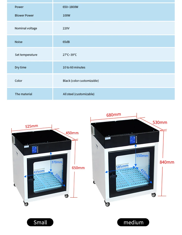 Blue Colour Fashionable Wholesale Manufacture High Quality Steel Pet Dry Room/