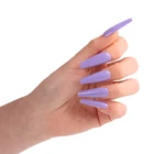 False Purple Coffin Nail Super Long Ballet Manicure False Nail Patch