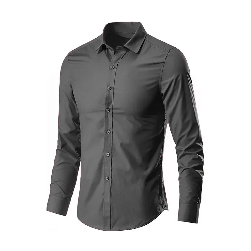 Slim Fit White Buttons Summer Men's Tops