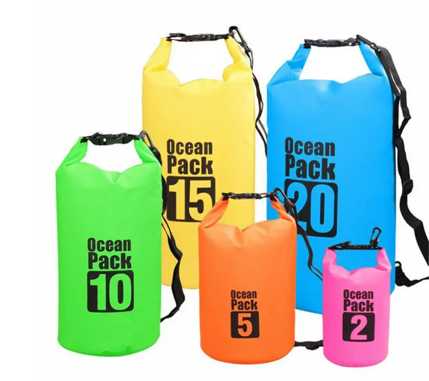 ChicSoleil Dry Bag 2L,5L,10L,15L,20L,30L Wasserdicht Packsack Aufbewahrungstasche Ocean Pack Trockensack Rucksack für Camping Wassersport Kajak Rafting Fischerei