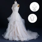 Wedding Dress 2022 New Design Ruffles White / Blush Color Vestido De Novia Designer Bridal Wedding Dress