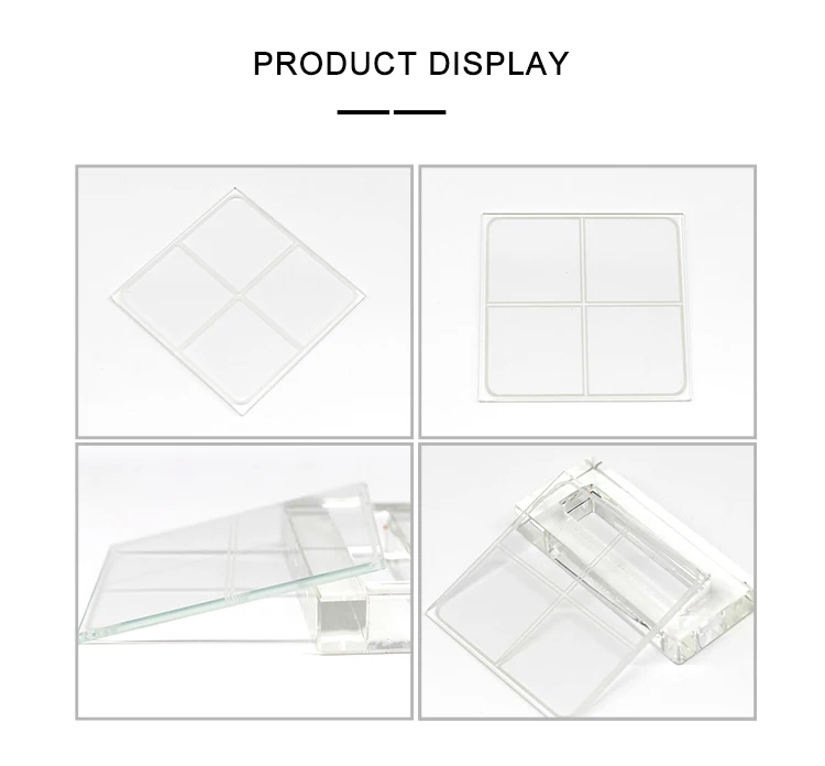 Small square tempered transparent glass panel, exquisite home decoration glass