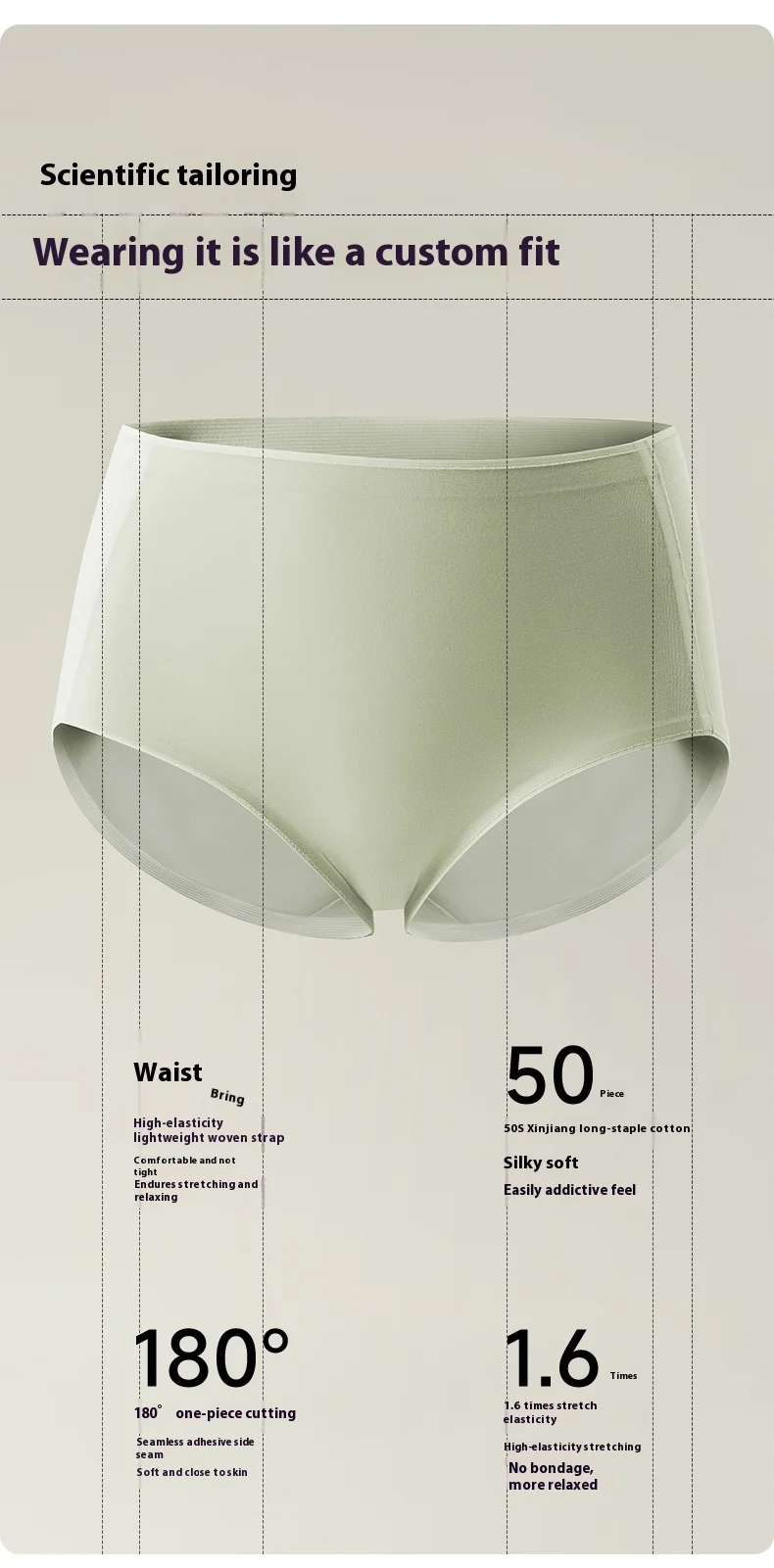 New Arrival Cotton Seamless Women's Panties Breathable and Antibacterial Ladies Panties Women's Underwear Custom OEM Supplier